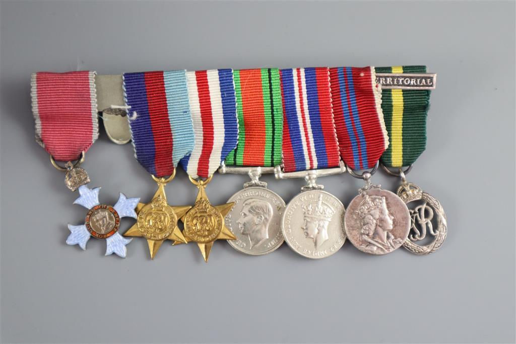 A WWII Military Cross group of seven to Major Leonard Elliot Dickson, CBE, MC, Glasgow Highlanders Light Infantry,